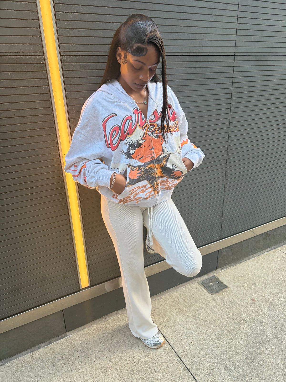 TP STAR ANGEL HOODIE — GREY